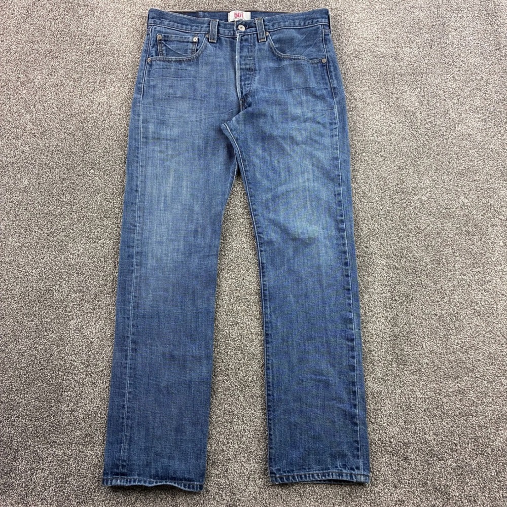 Vintage Y2K Levi's 501‎ Jeans Mens 31x32 Blue Denim Straight Mexico Button Fly